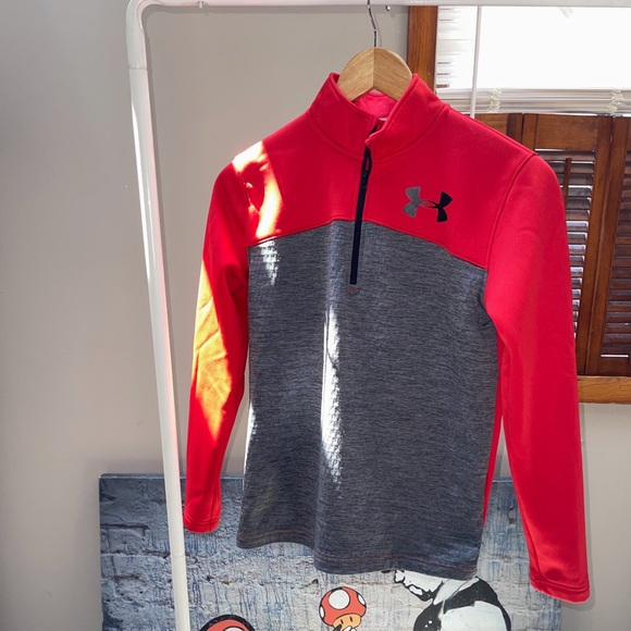 Under Armour Other - Red & Grey Under Armour 1/4 Zip Sweater